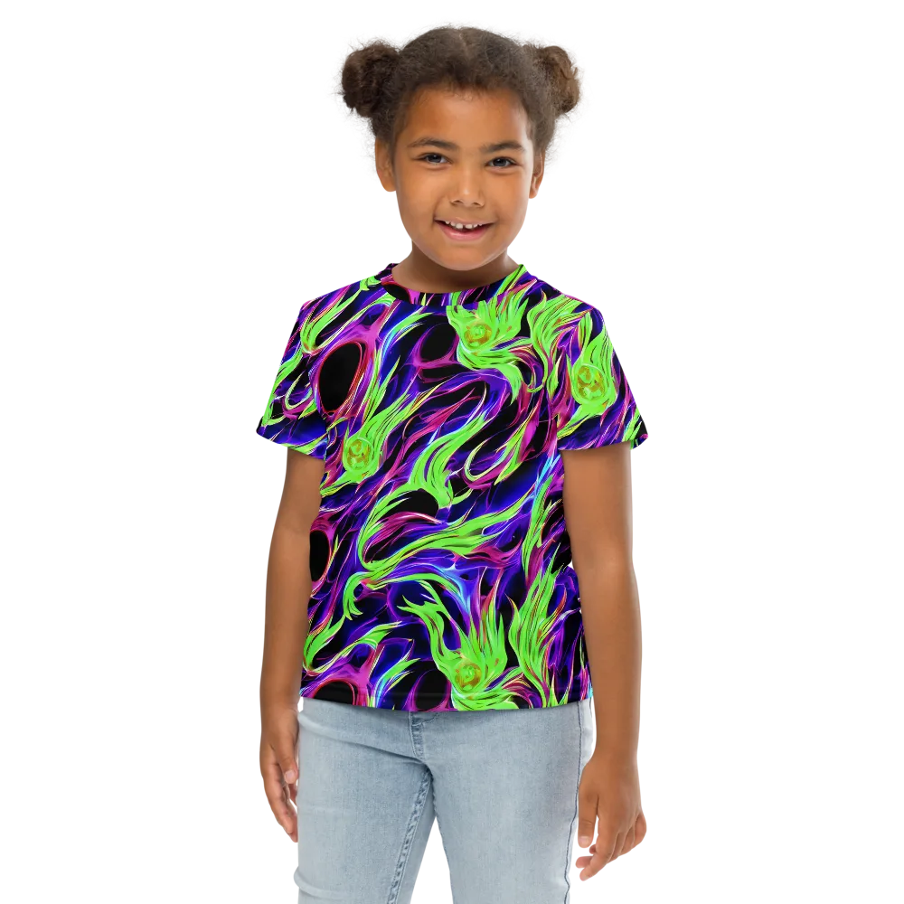 Lime After Dark on Kids Crew Neck T-Shirt — Front
