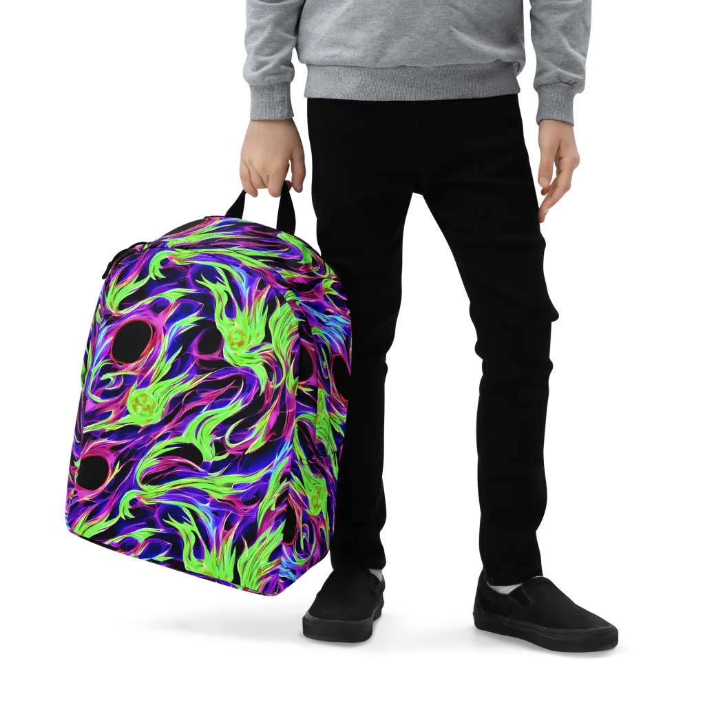Lime After Dark on Minimalist Backpack — Zoomed-in