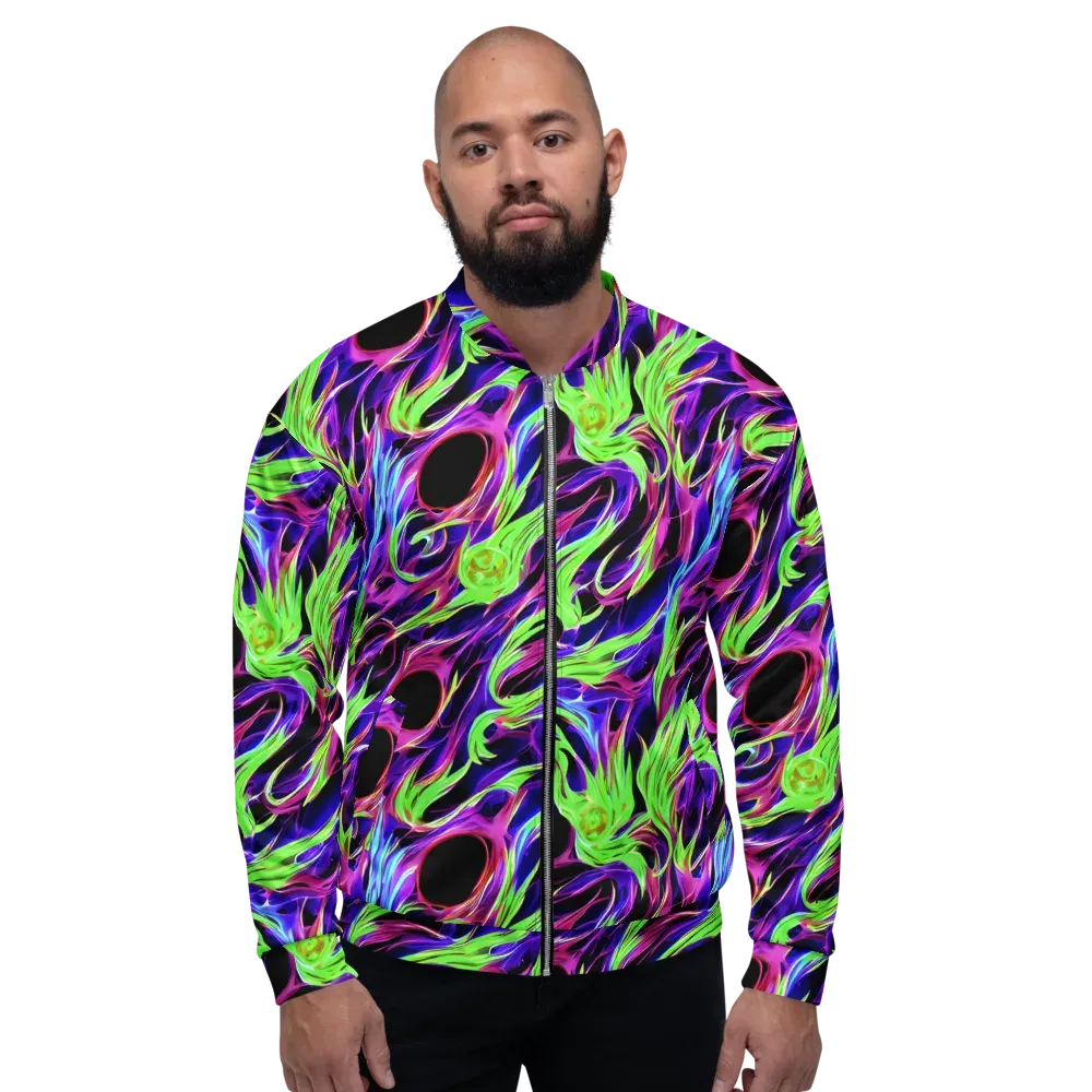 Lime After Dark on Bomber Jacket — Front