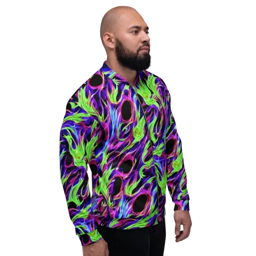 Lime After Dark on a Bomber Jacket