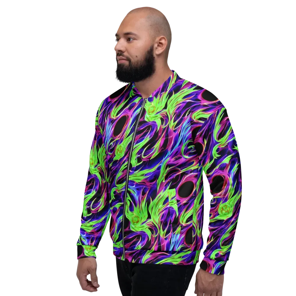 Lime After Dark on Bomber Jacket — Left