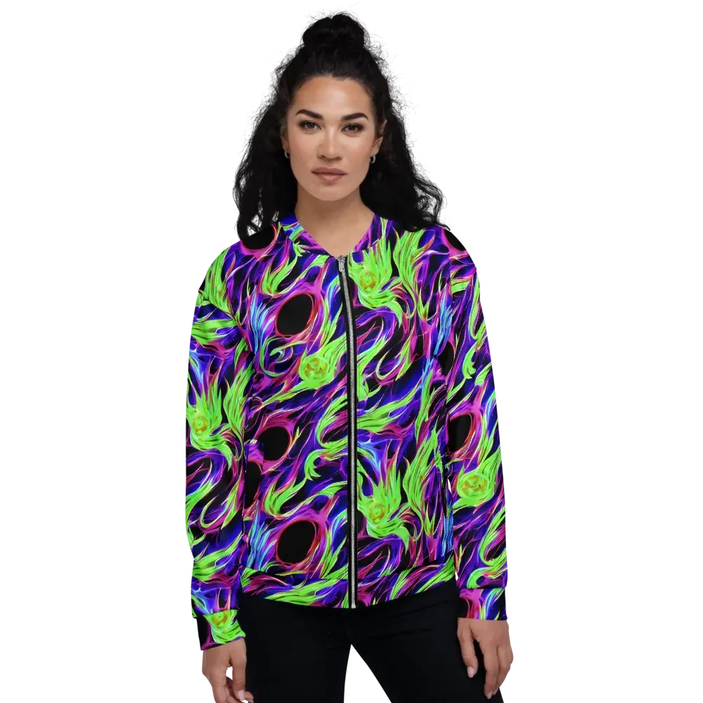 Lime After Dark on Bomber Jacket — Front