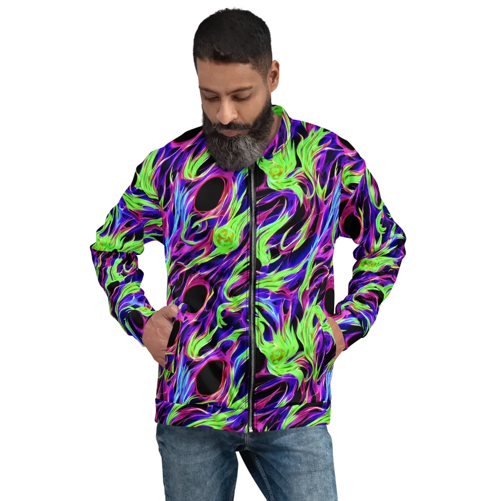 Lime After Dark on Bomber Jacket — Front