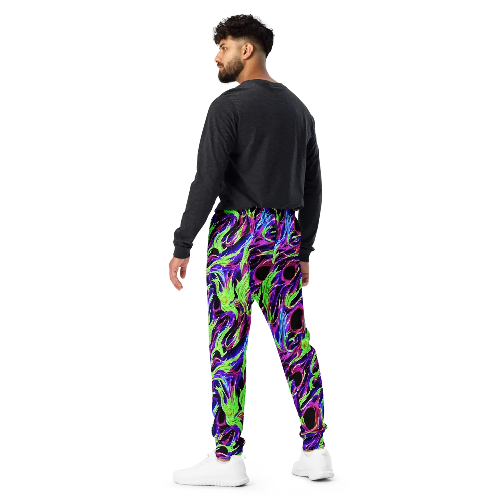 Lime After Dark on Men's Joggers — Back