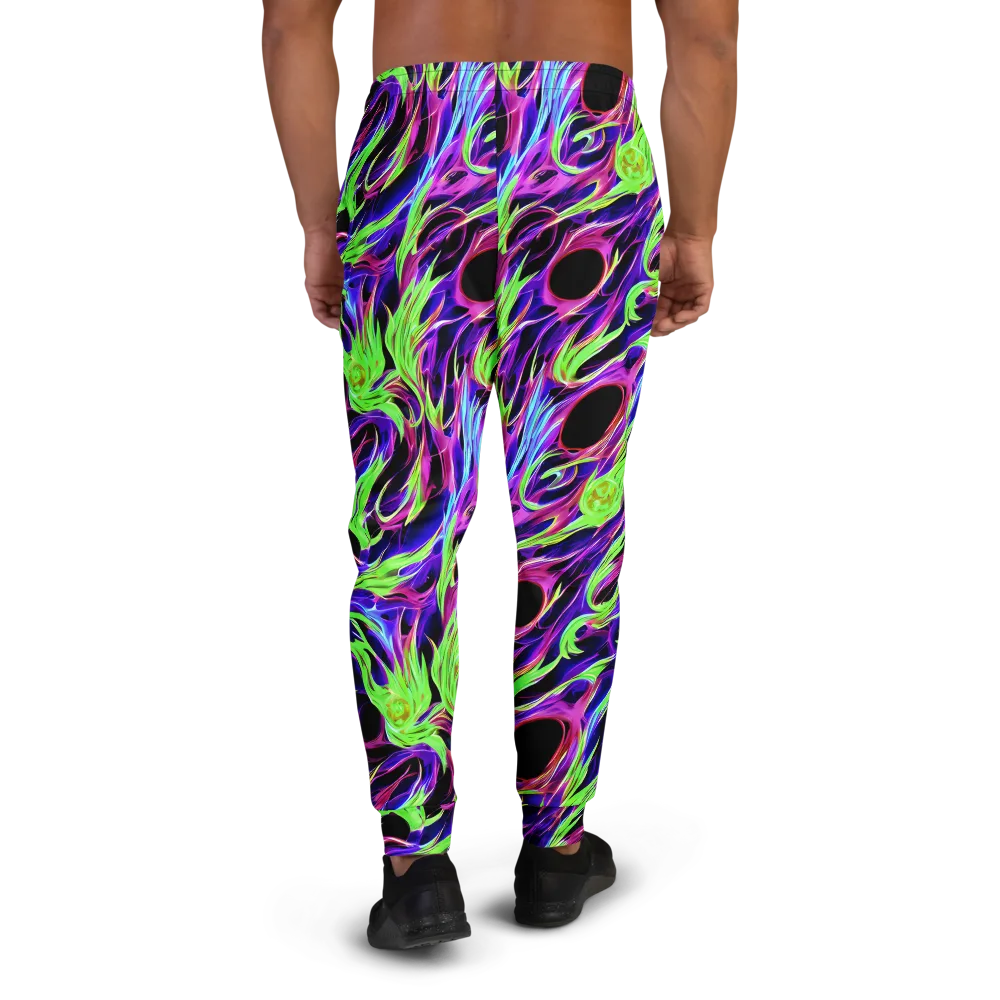 Lime After Dark on Men's Joggers — Back