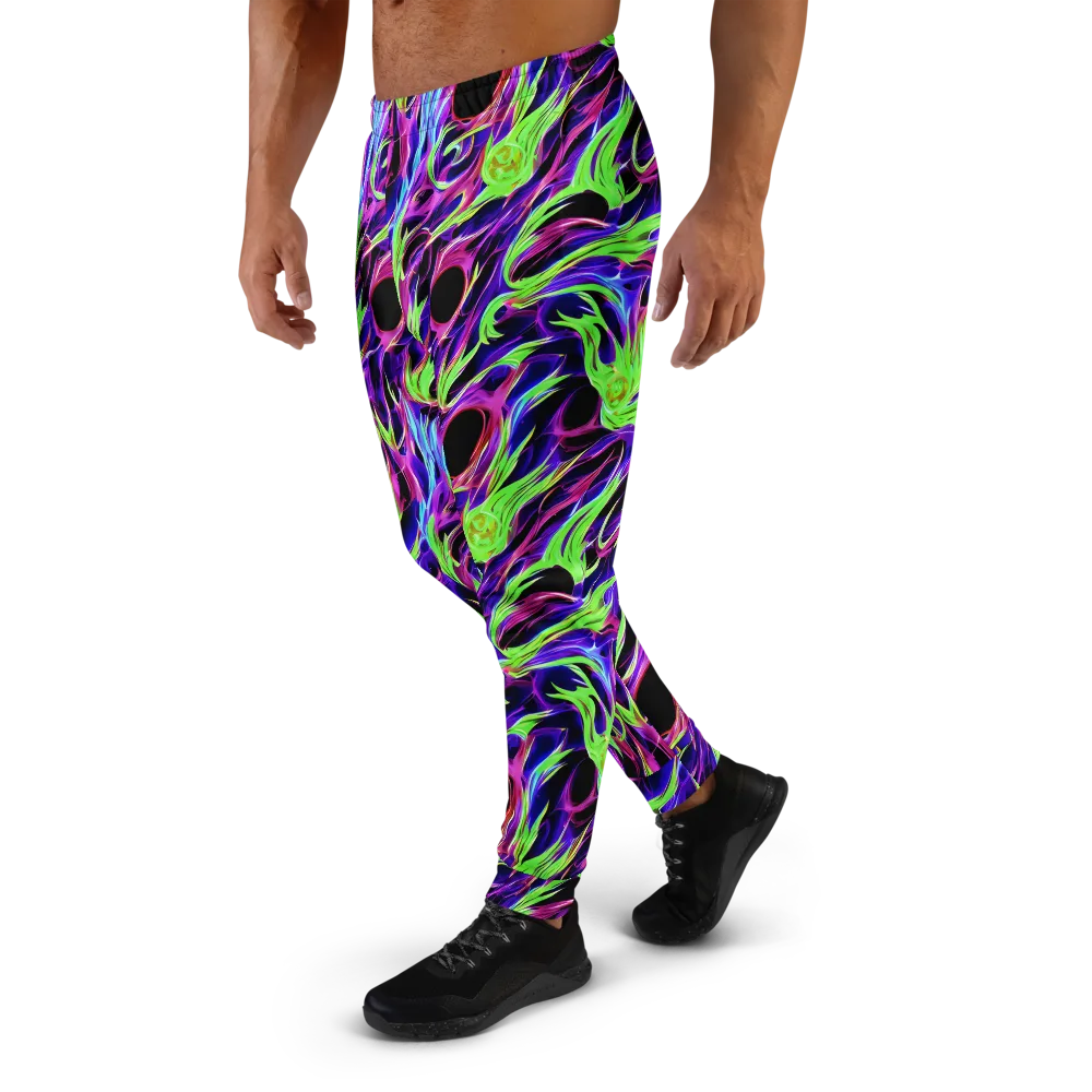 Lime After Dark on Men's Joggers — Left
