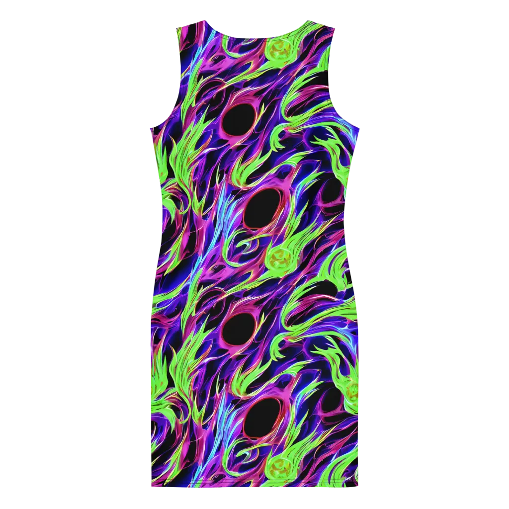 Lime After Dark on Bodycon Dress — Back