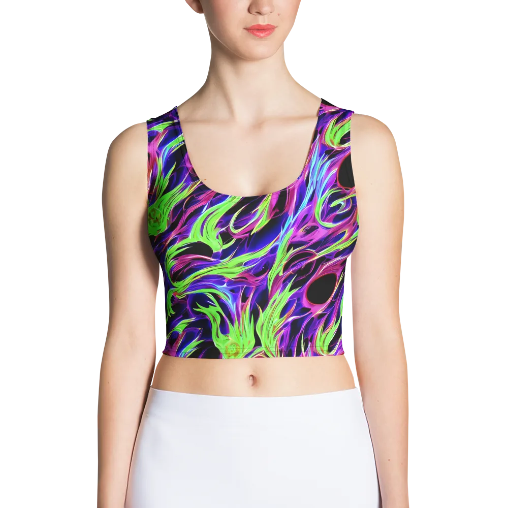 Lime After Dark on Crop Top — Front
