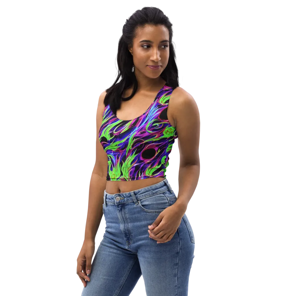 Lime After Dark on Crop Top — Left Front