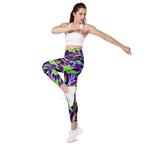 Lime After Dark on a Leggings with Pockets