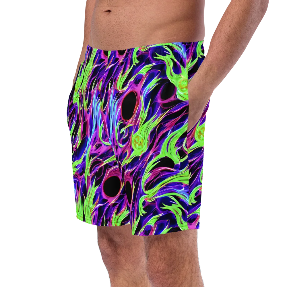 Lime After Dark on Swim Trunks — Left Front