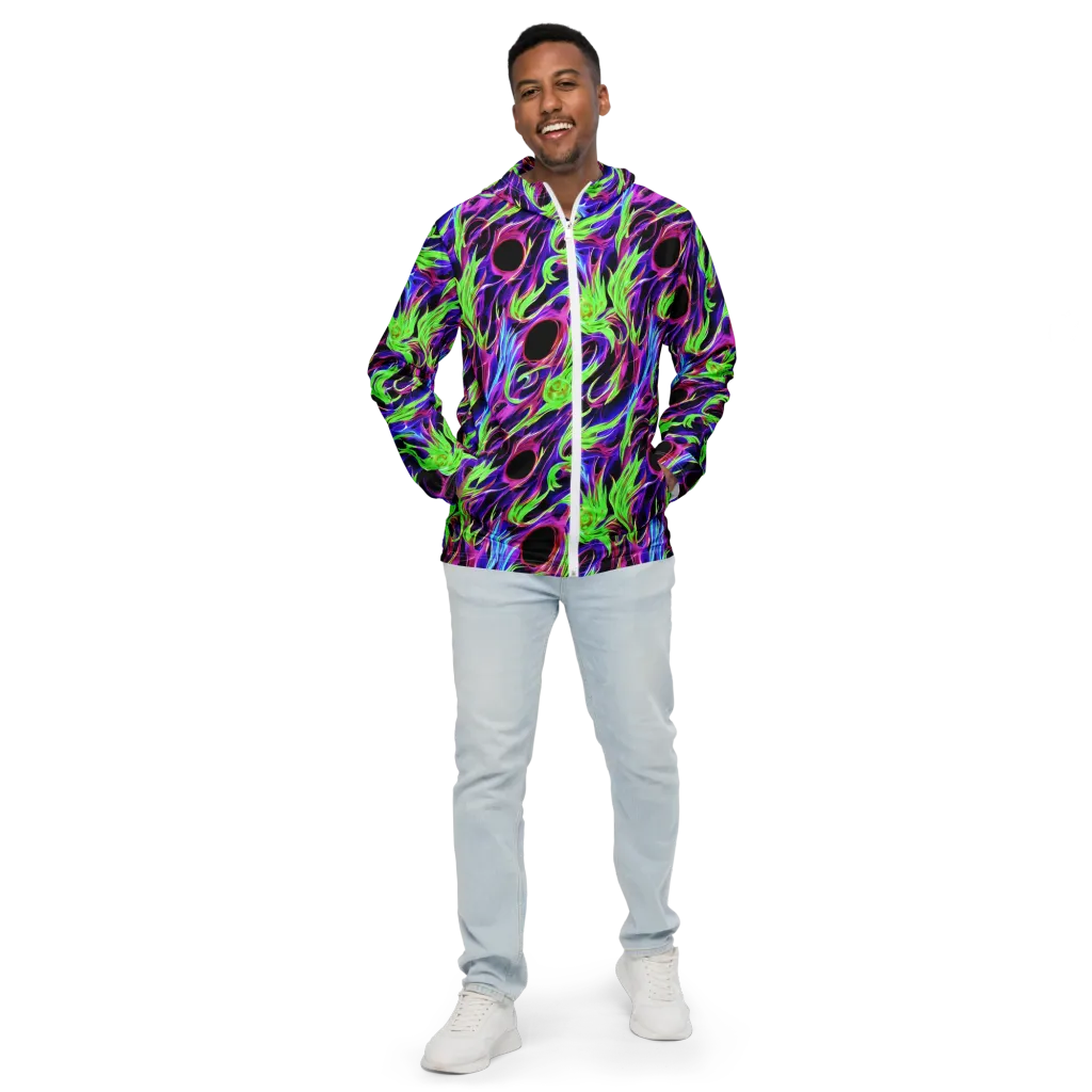 Lime After Dark on Men's Windbreaker — Front