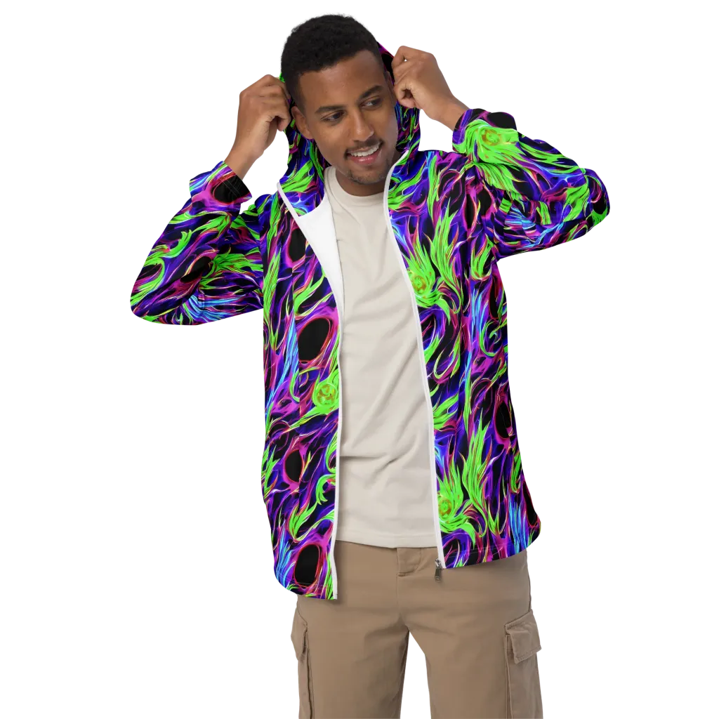 Lime After Dark on Men's Windbreaker — Front