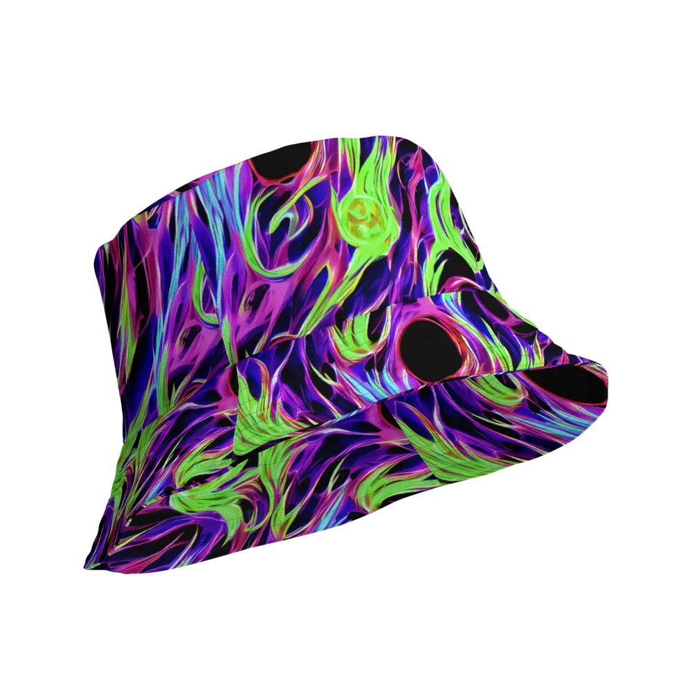 Lime After Dark on Reversible Bucket Hat — Product details Outside