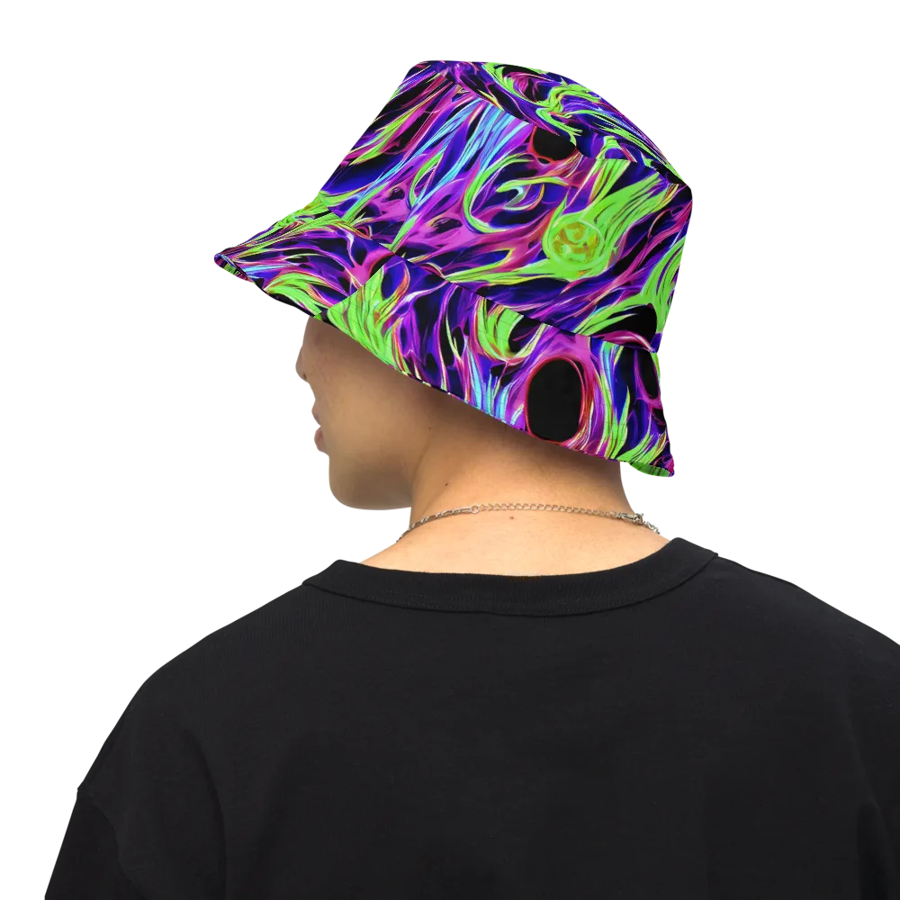 Lime After Dark on Reversible Bucket Hat — Back Inside