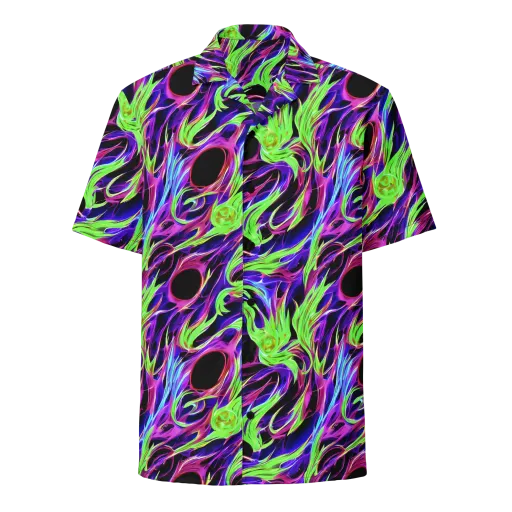 Lime After Dark on a Button Shirt