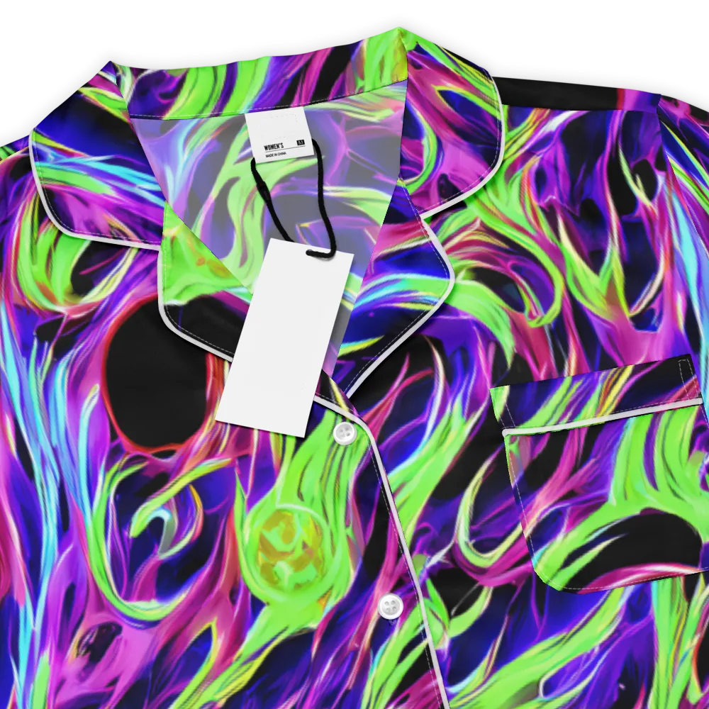 Lime After Dark on Women's Short Sleeve Pajama Top — Product details