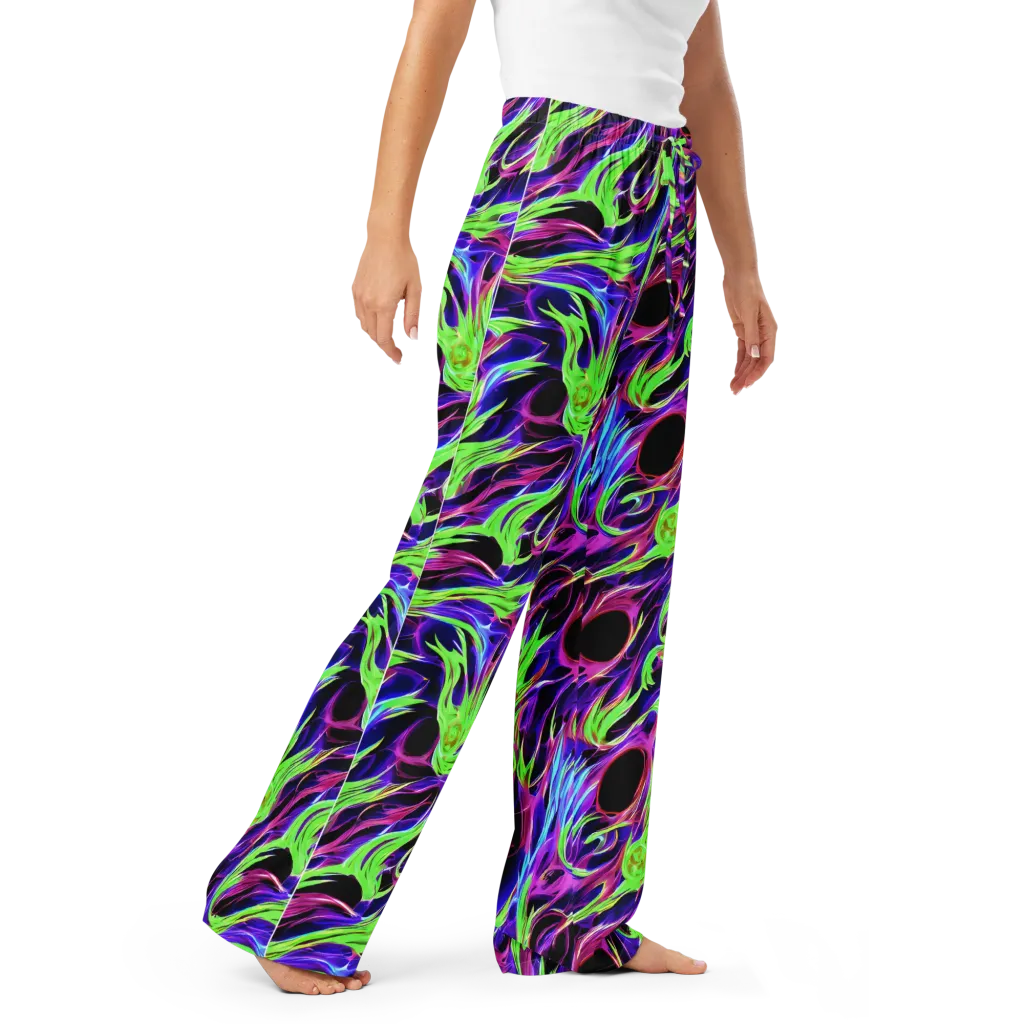 Lime After Dark on Women's Pajama Pants — Right Front