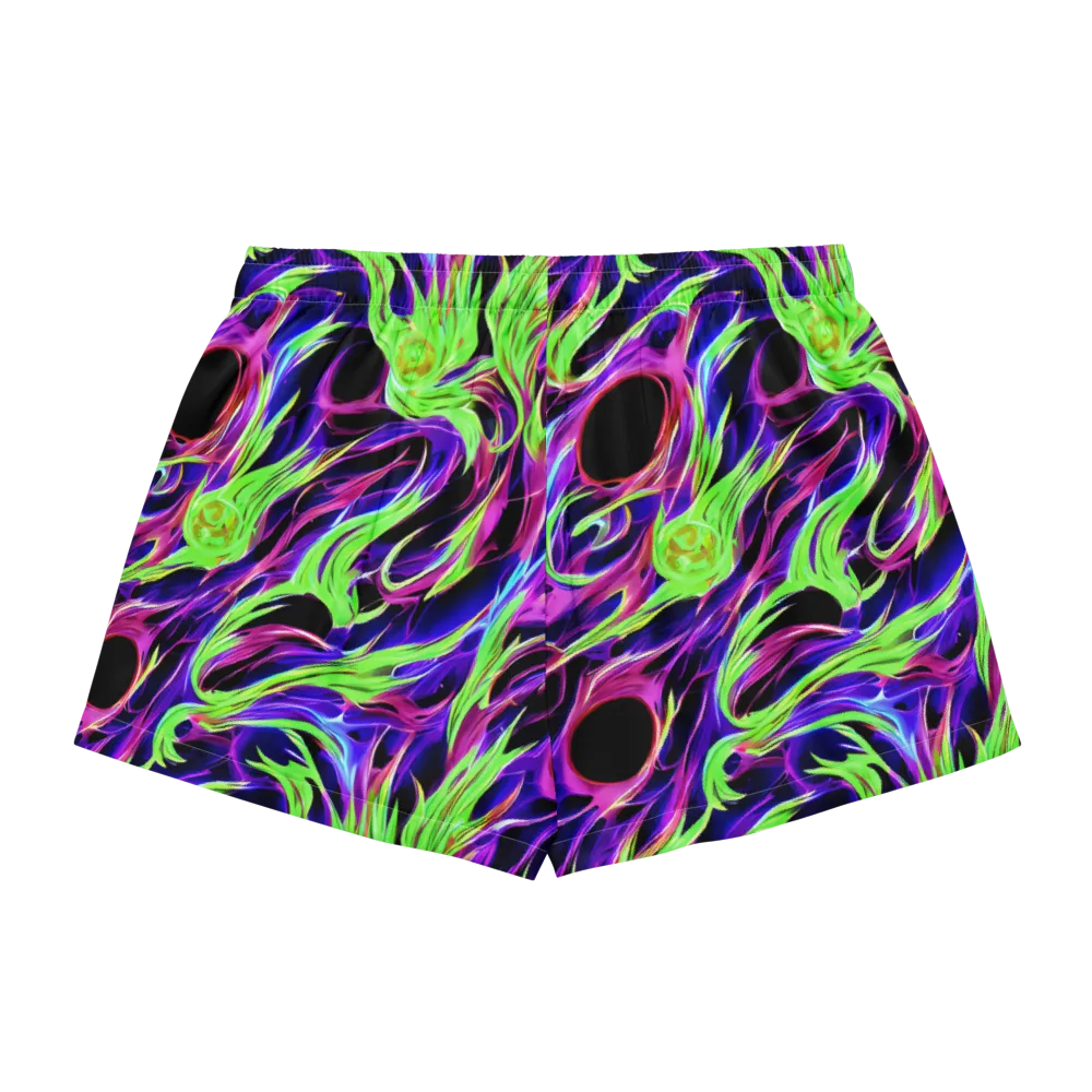 Lime After Dark on Women's Pajama Shorts — Back