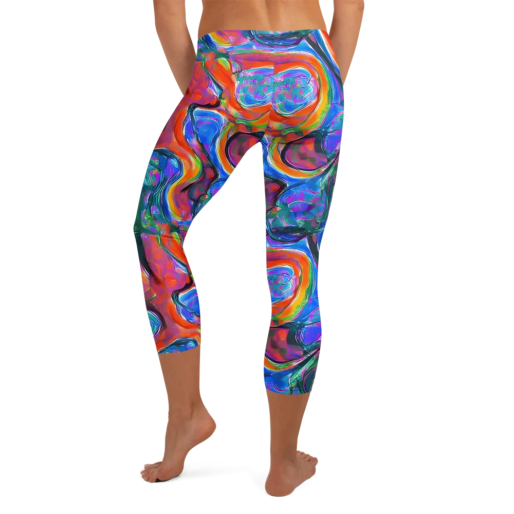 Liquid Spectrum on Capri Leggings — Back
