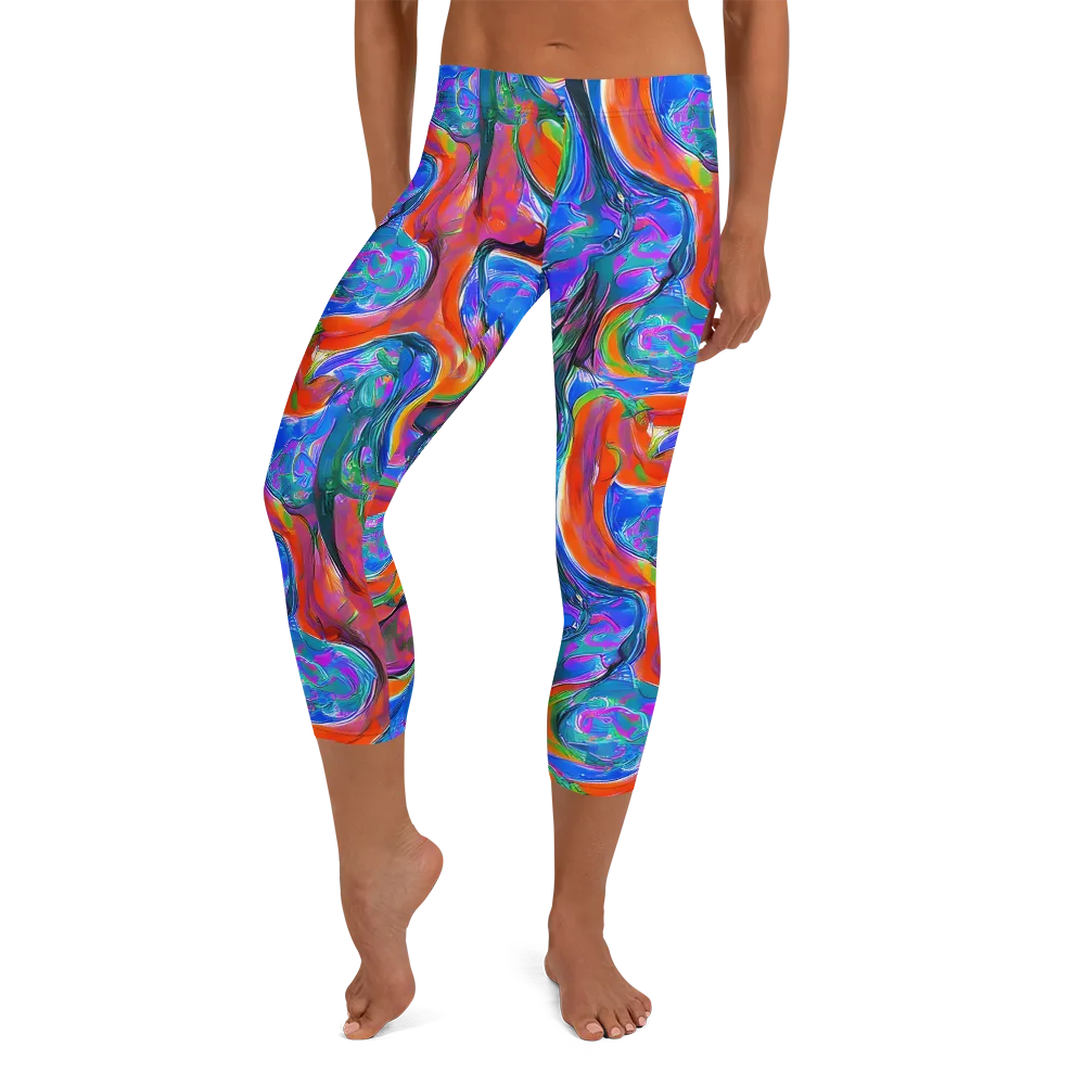 Liquid Spectrum on Capri Leggings — Front