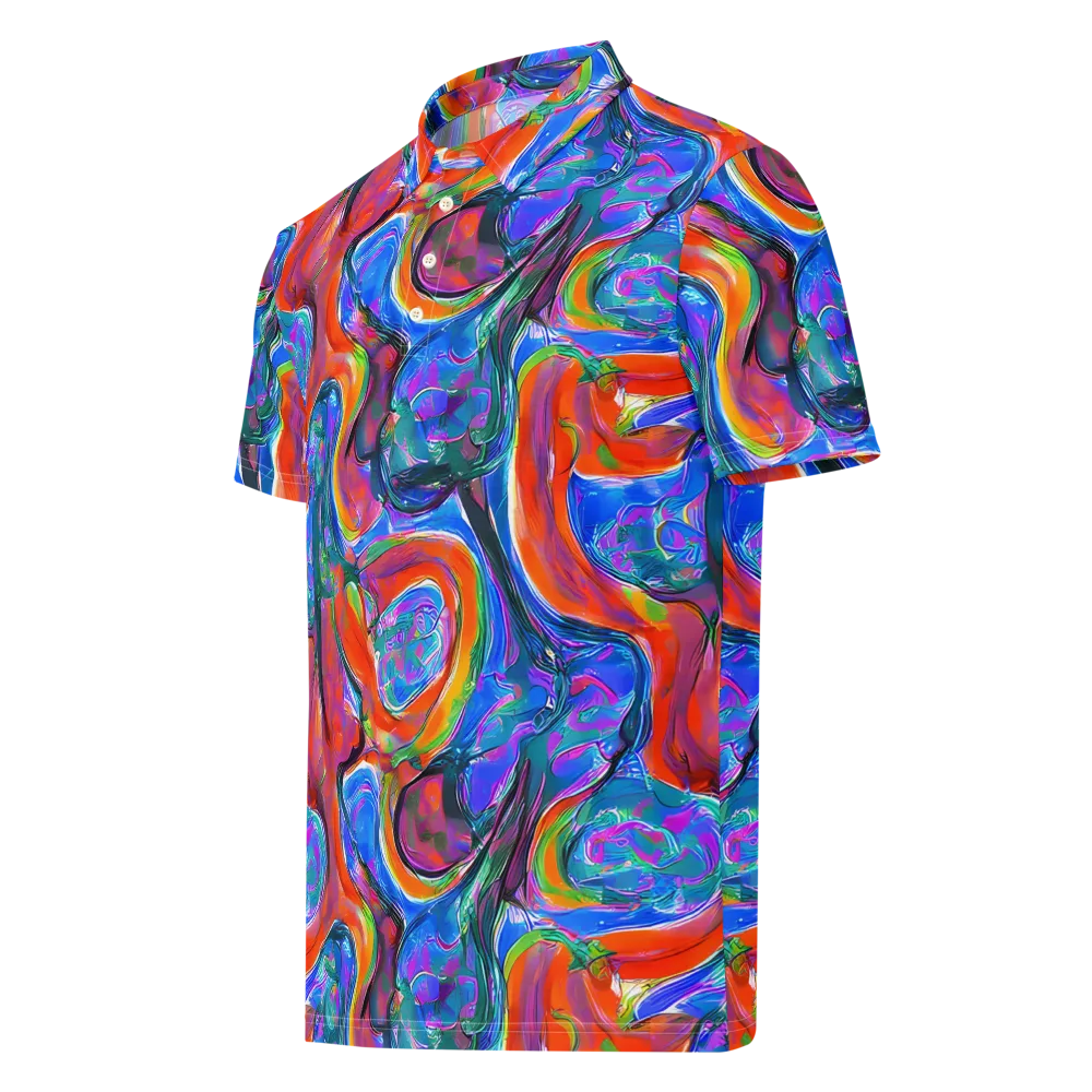 Liquid Spectrum on Men's Slim Fit Polo Shirt — Left Front