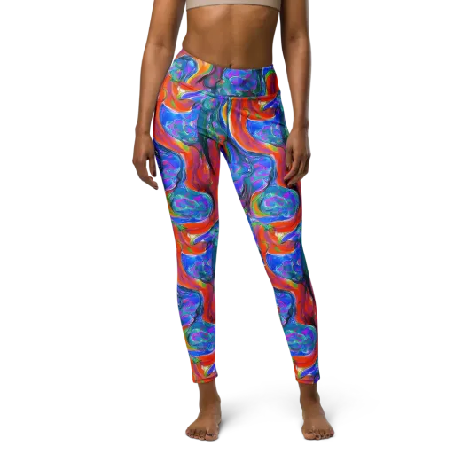 Liquid Spectrum on a Yoga Leggings