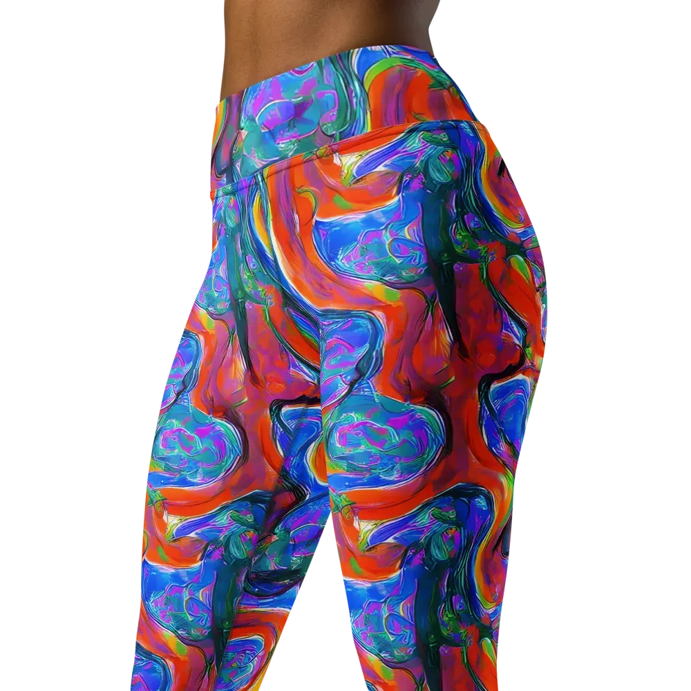 Liquid Spectrum on Yoga Leggings — Left Front