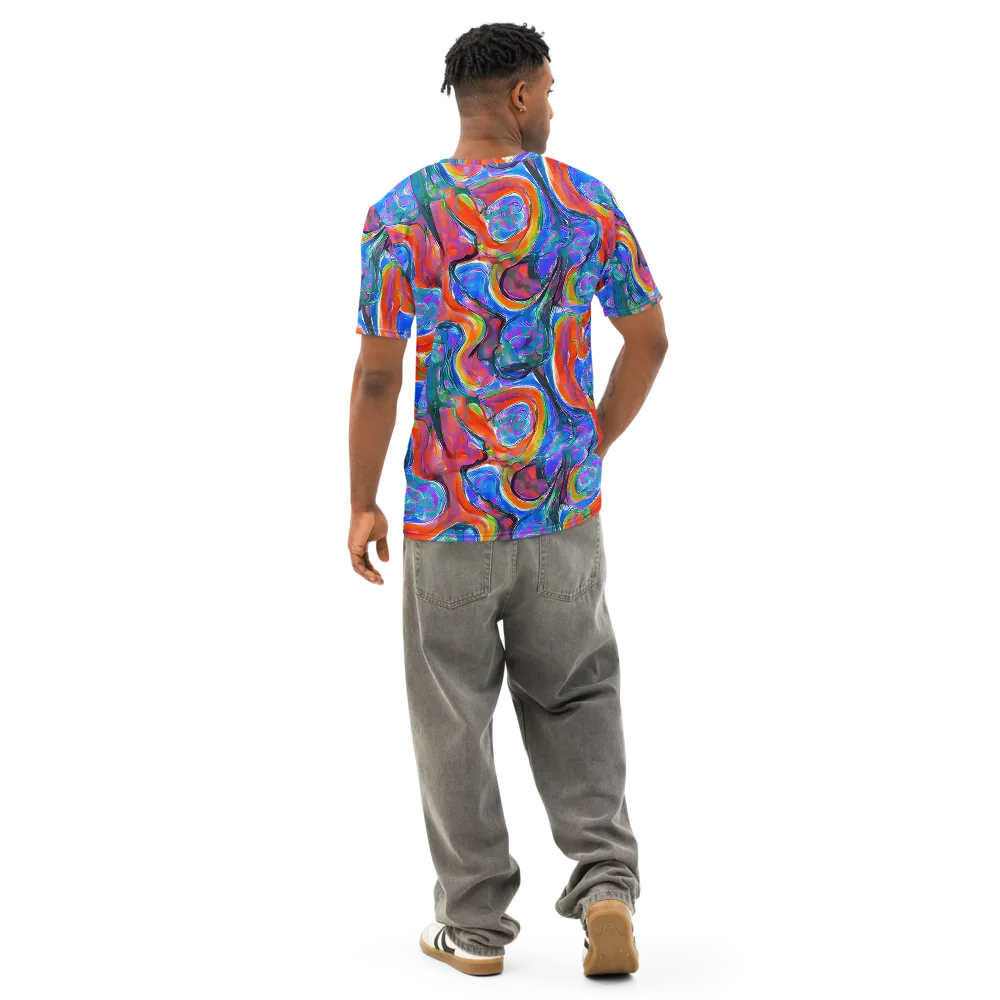 Liquid Spectrum on Men's Cotton Crew Neck T-Shirt — Back