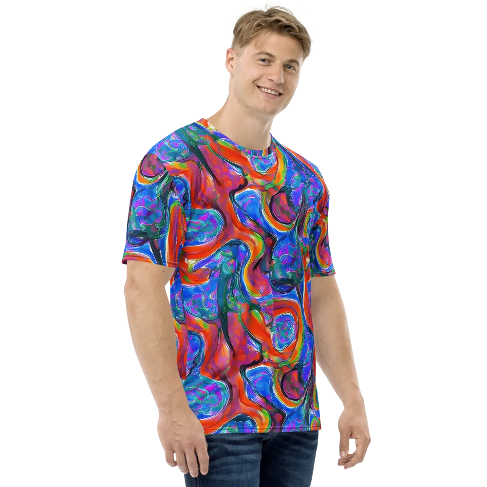 Liquid Spectrum on Men's Crew Neck T-Shirt — Right