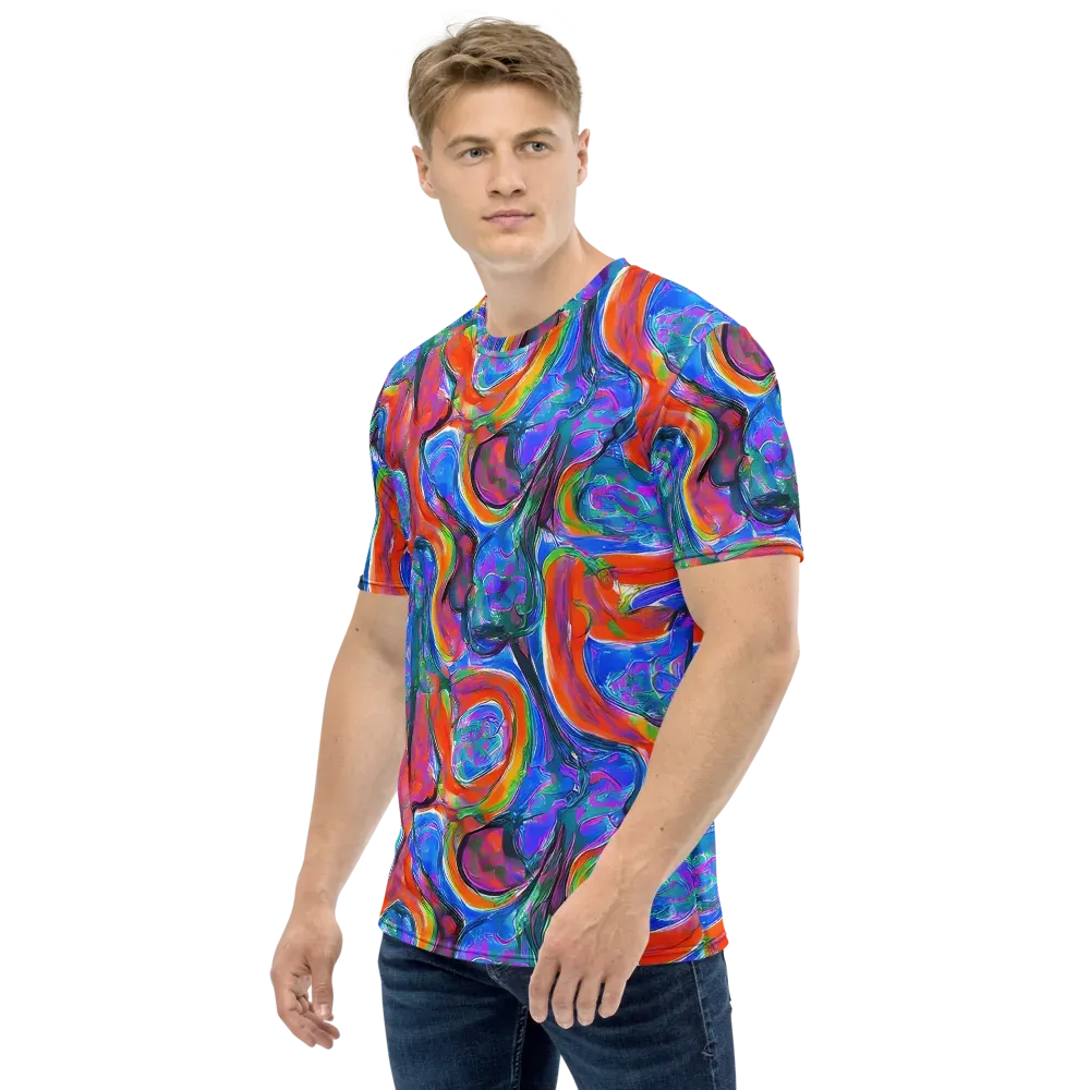 Liquid Spectrum on Men's Crew Neck T-Shirt — Left