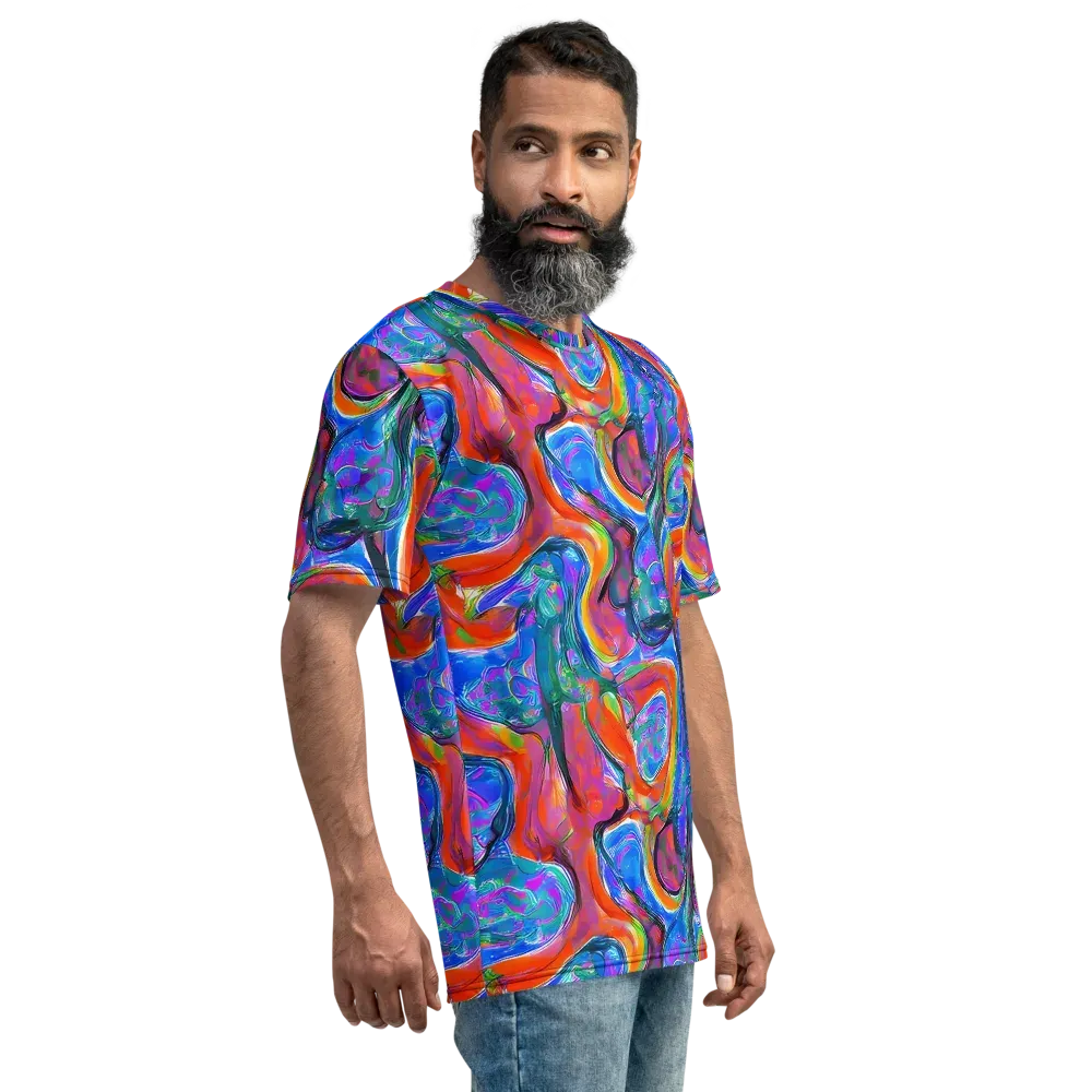 Liquid Spectrum on Men's Crew Neck T-Shirt — Right