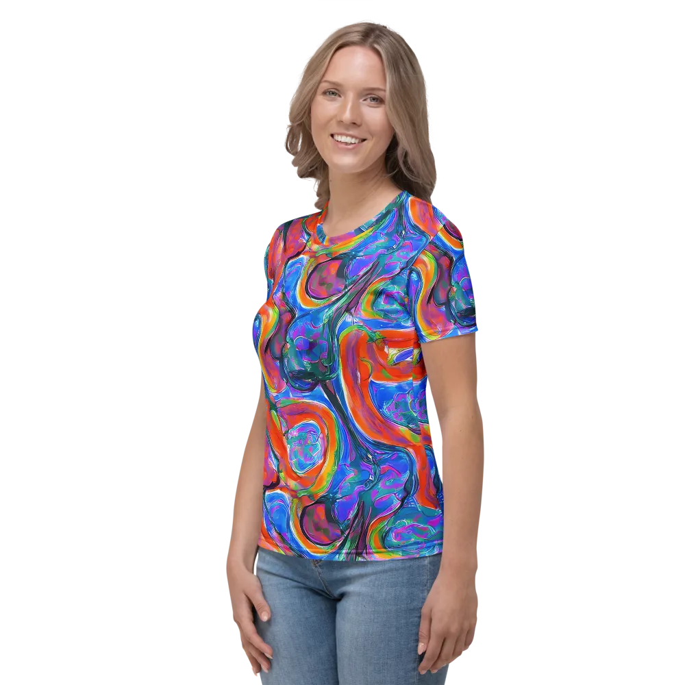 Liquid Spectrum on Women's Crew Neck T-Shirt — Left