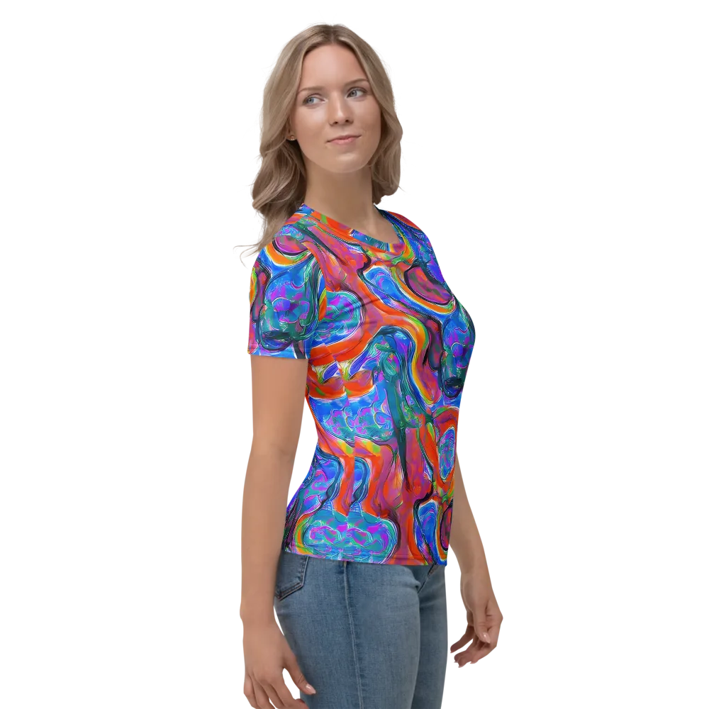 Liquid Spectrum on Women's Crew Neck T-Shirt — Right