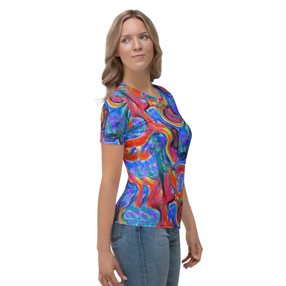 Liquid Spectrum on Women's Crew Neck T-Shirt — Right