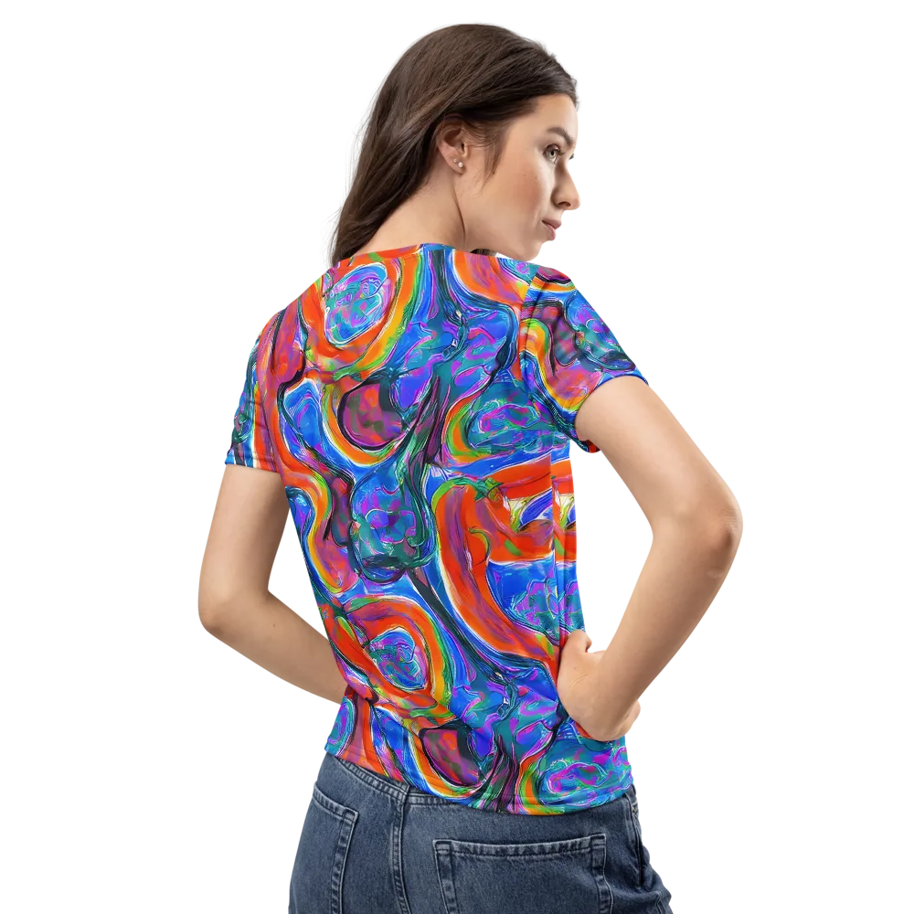Liquid Spectrum on Women's Crew Neck T-Shirt — Back