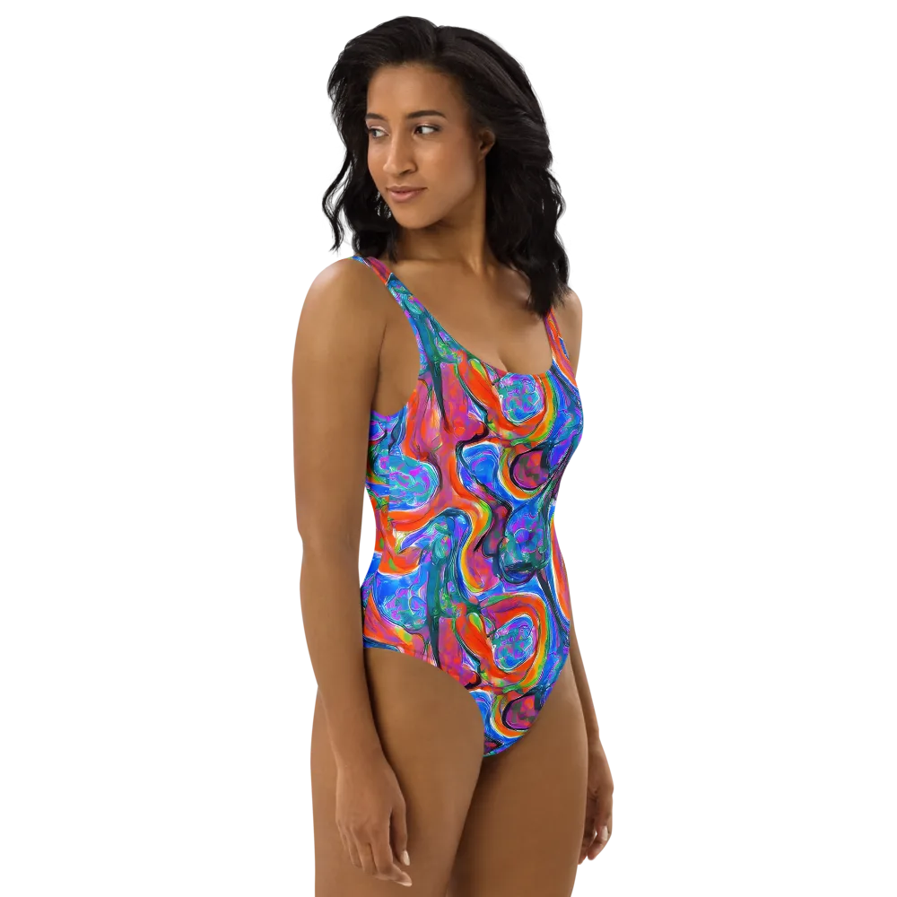 Liquid Spectrum on One-Piece Swimsuit — Right