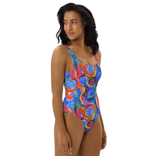 Liquid Spectrum on a One-Piece Swimsuit