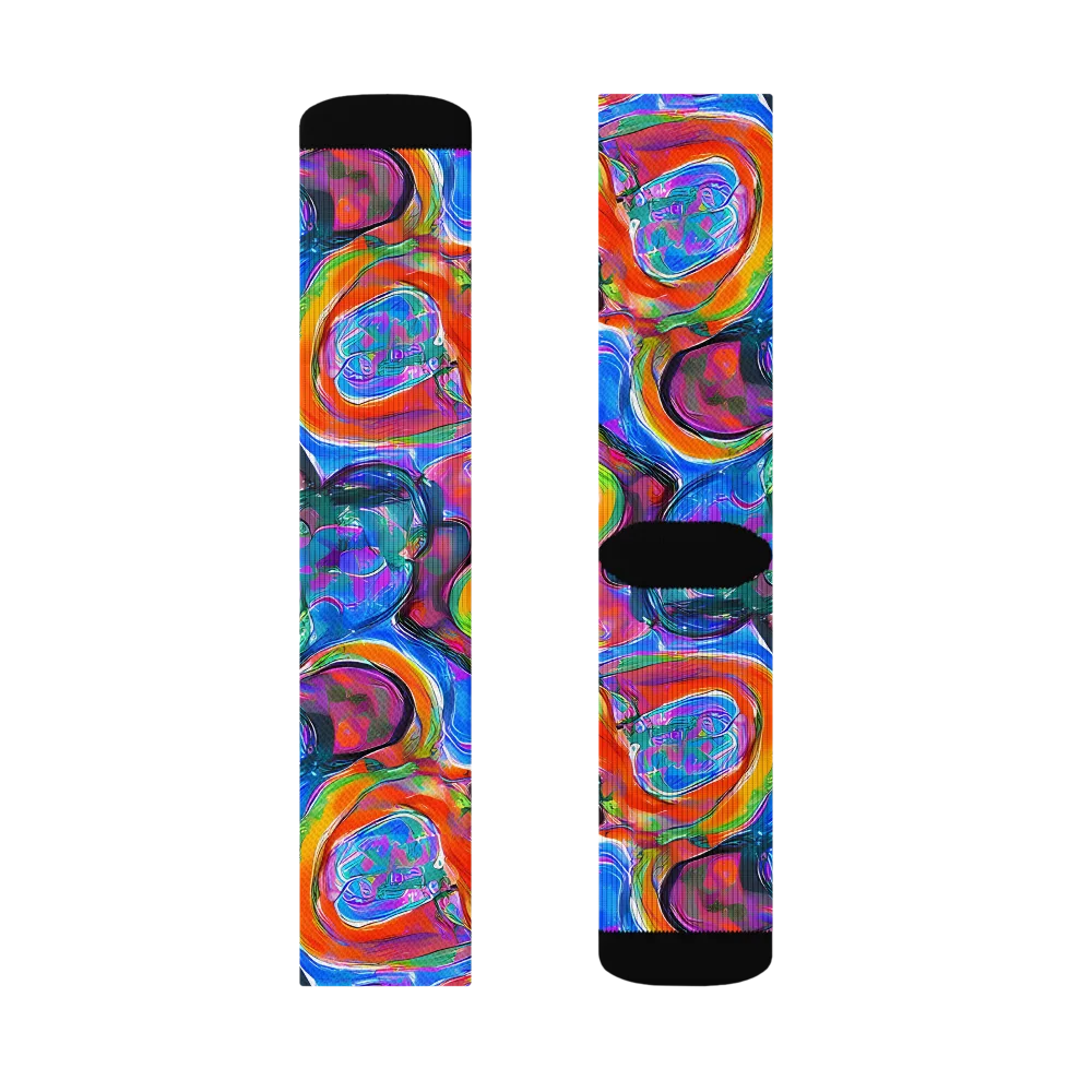 Liquid Spectrum on Socks — Left Sock