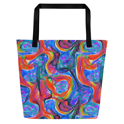 Liquid Spectrum on a Large Tote Bag W/ Pocket