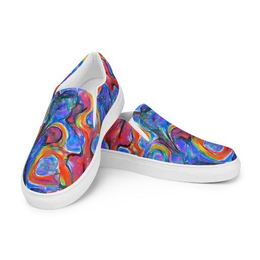 Liquid Spectrum on a Women's Slip-On Canvas Shoes