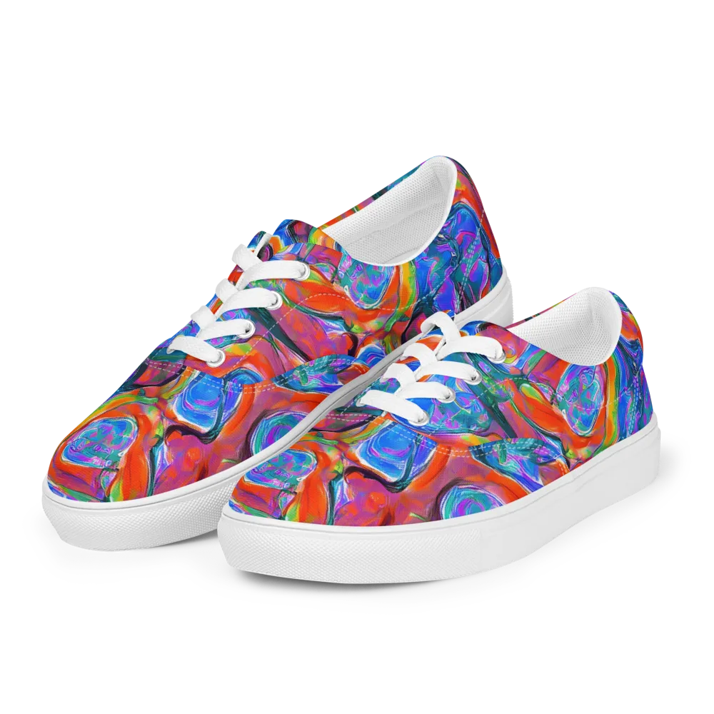 Liquid Spectrum on Men's Lace-Up Canvas Shoes — Left Front