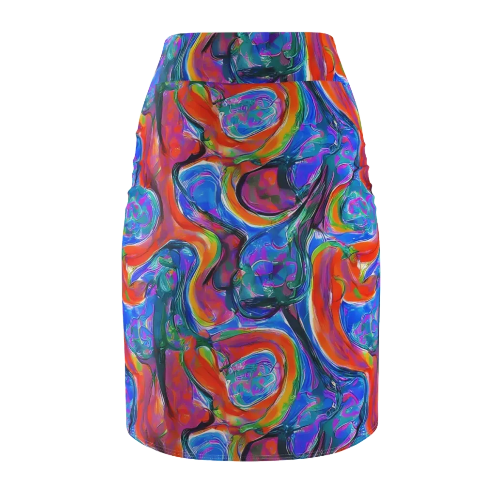 Liquid Spectrum on Pencil Skirt — Back