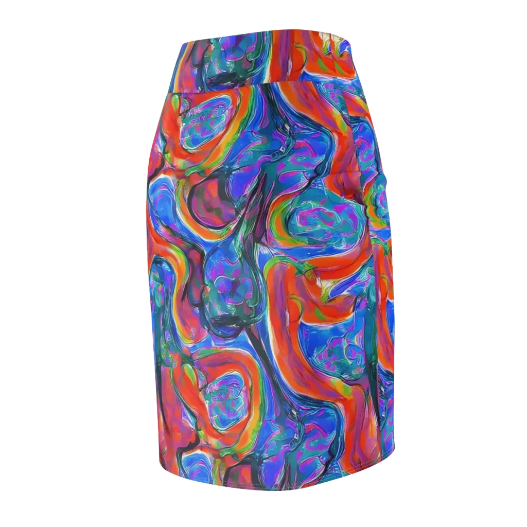 Liquid Spectrum on Pencil Skirt — Back Side