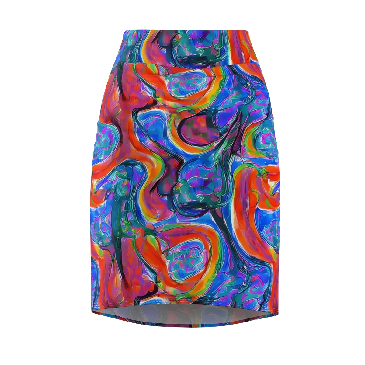 Liquid Spectrum on Pencil Skirt — Front