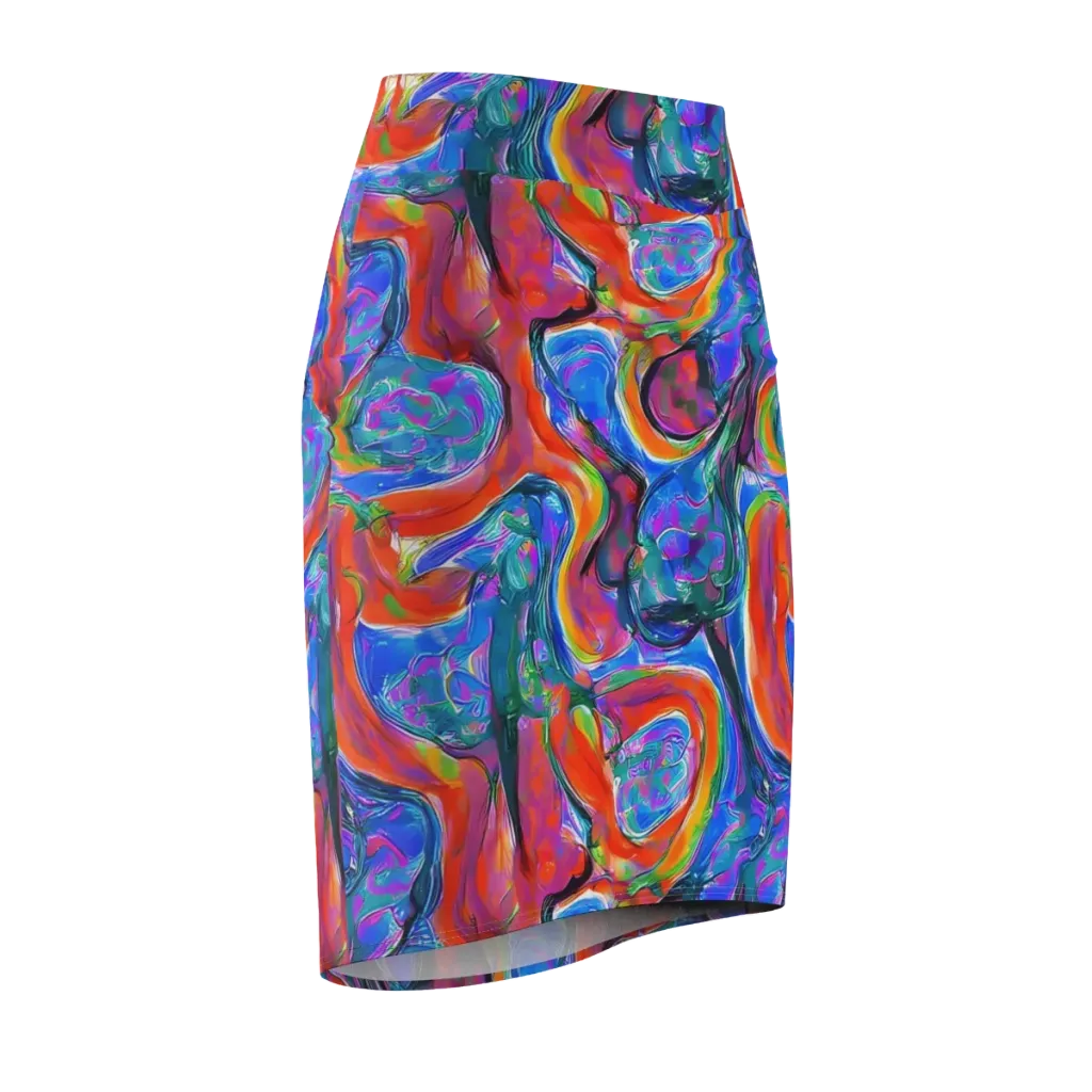 Liquid Spectrum on Pencil Skirt — Front Side