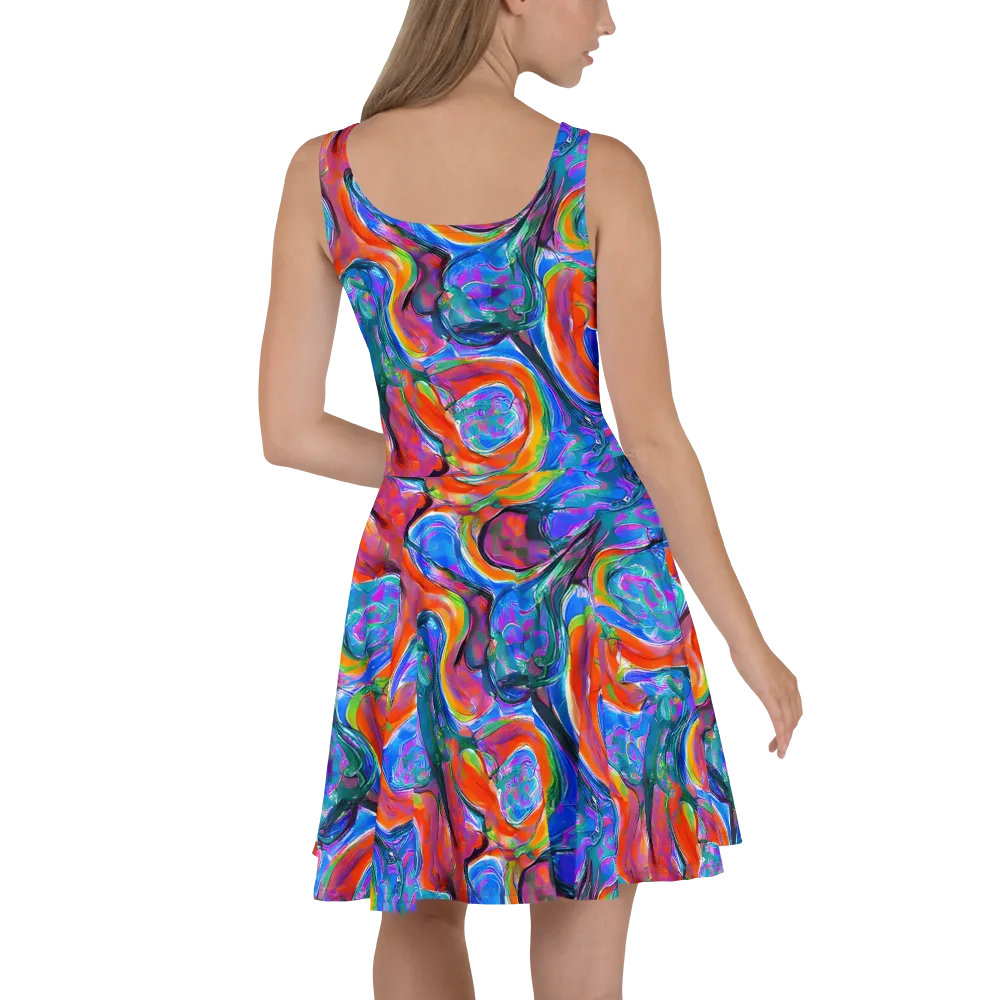 Liquid Spectrum on Skater Dress — Back