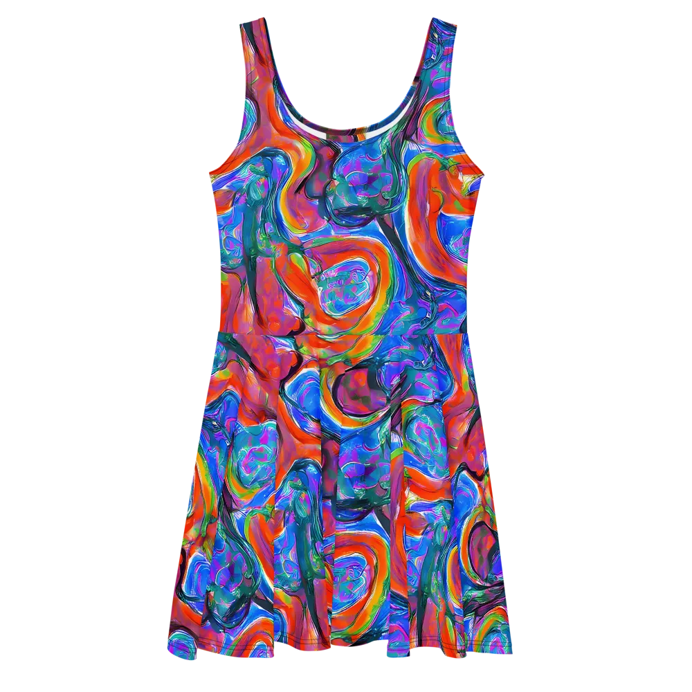 Liquid Spectrum on Skater Dress — Front