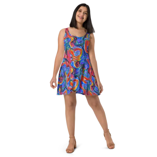 Liquid Spectrum on a Skater Dress