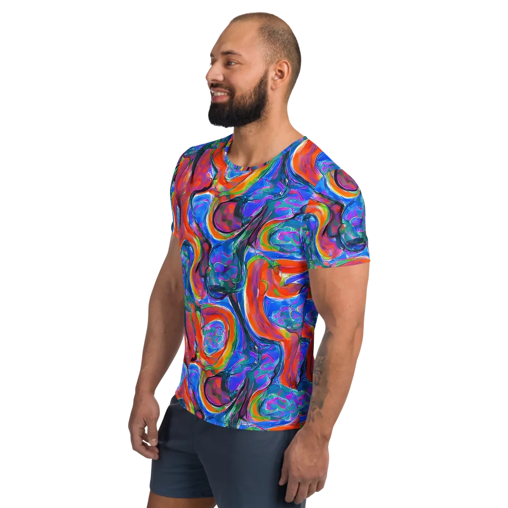 Liquid Spectrum on Men's Athletic T-Shirt — Left
